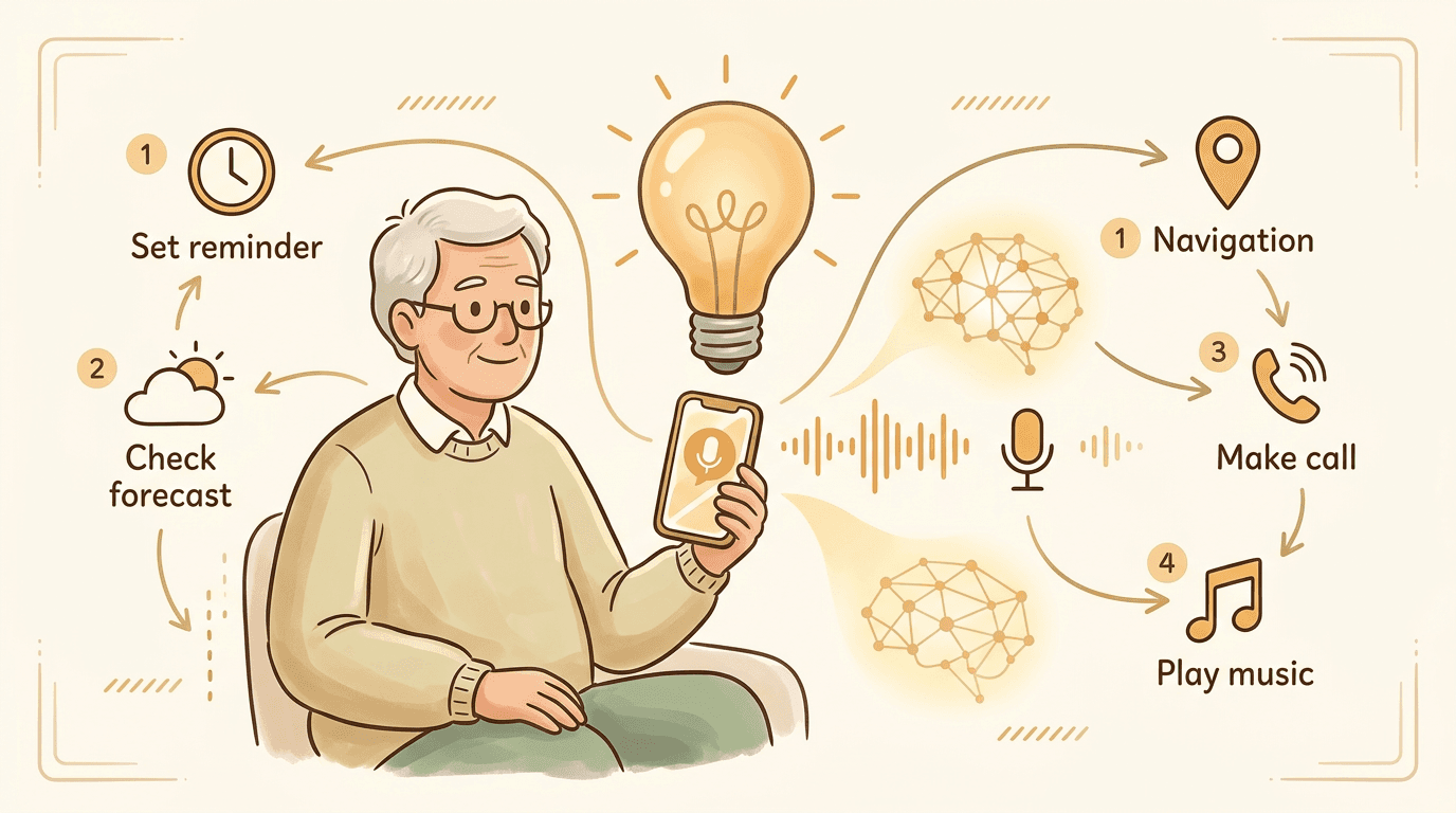 스마트폰만 있으면 끝! 시니어 AI 음성 비서 100% 활용법