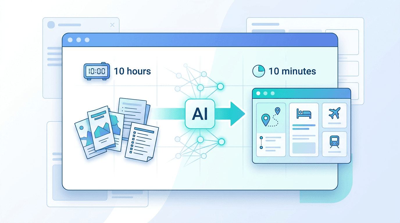 10시간 걸리던 여행 일정, AI로 10분 만에 끝내는 완벽 가이드
