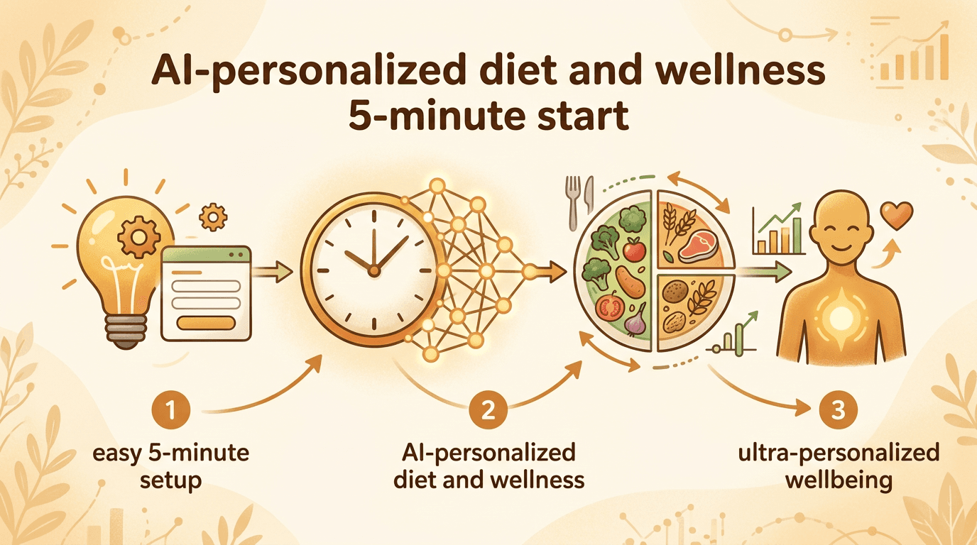 AI 맞춤 식단, 5분 만에 시작! 초개인화 웰빙 전략 가이드