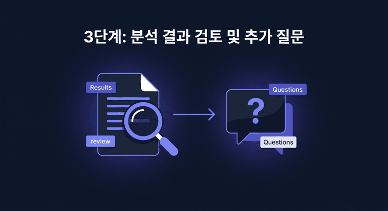 3단계: 분석 결과 검토 및 추가 질문