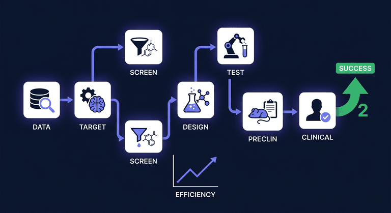AI 신약 개발은 어떻게 이루어질까? (7단계 프로세스)