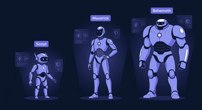 2. Scout, Maverick, Behemoth: 목적에 맞춘 3대 라인업